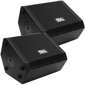Seismic Audio SAX-10M-PAIR Compact Passive 1x10" 200w 2-Way Titanium Horn Speakers (Pair)