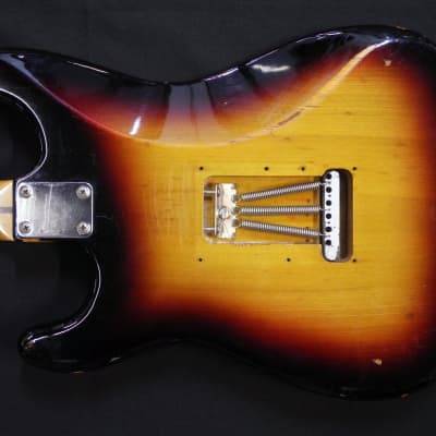 1977 Tokai Japan '57 Stratocaster St-60 Earliest Version 3-Tone Sunburst w/Fender Pat. Pend. Saddles image 7