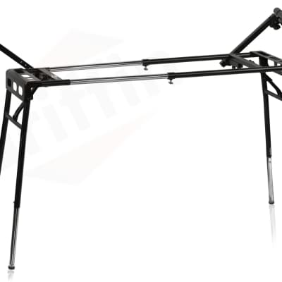 Keyboard Stand DJ Workstation Table Top Piano Holder 2-Tier Double Studio Mount image 6