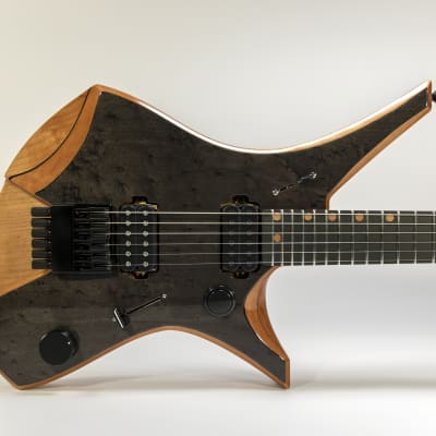 Downes Guitars Model 101H - Grey Birdseye Maple top headless 6-string image 3