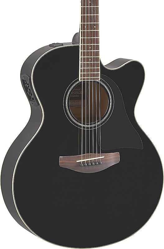 Yamaha CPX600 Medium Jumbo Acoustic-Electric Guitar, Black image 1