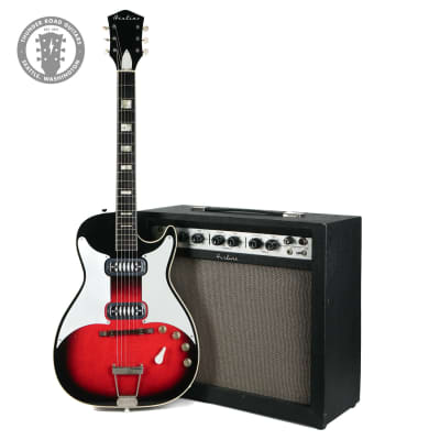 1960s Airline Stratotone 7215 Red-Burst w/ Matching Amp for sale