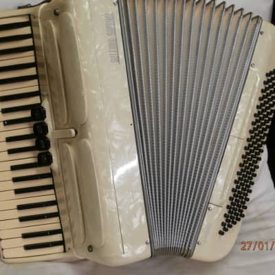 Settimio Soprani Coletta piano accordion 120 bass mod 703/78-- 1965-1975 Cream marble image 23