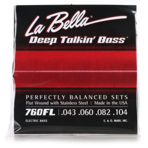 La Bella 760FL Deep Talkin' Bass Flatwound Bass Guitar Strings - .043-.104 Light image 4