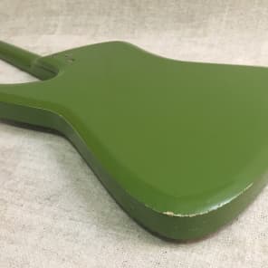 Vintage 1965 Airline Bighorn Green Solid Body Electric Guitar USA Made Kay + Original Gig Bag RARE image 19