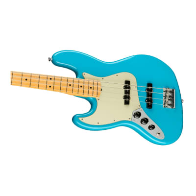Fender American Professional II 4-String Jazz Bass (Left-Hand, Maple Fingerboard, Miami Blue) image 4