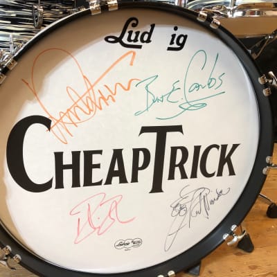 Bun E. Carlos’s Cheap Trick Signed, Sgt. Pepper, Ludwig, Zildjian 2007 Black Oyster Maple Classic. image 3