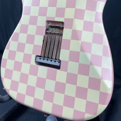Custom/Hybrid Stratocaster, Relic, Checkerboard Aged Shell Pink over Aged Vintage White image 9