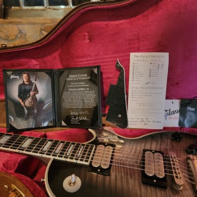 2018 Gibson Les Paul Vivian Campbell SIGNED #34/50 Antrim Basalt Burst W/COA OHSC & Candy image 3