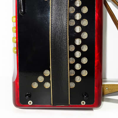 Hohner Club III M Diatonic Button Accordion, Perfect Original German Garmon, incl. Straps Case 2029, Rare Squeezebox Harmonica, Fantastic sound! imagen 8
