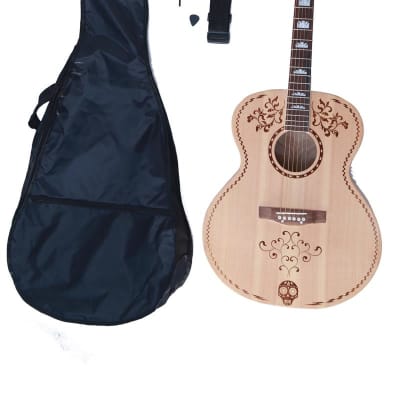 Glen Burton GAJ06DDM-NT Solid Spruce Top 42-Inch 6-String Acoustic Guitar w/Bag, Strap,Picks&Strings for sale
