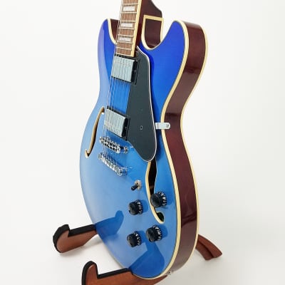 Ibanez AS73FMAZG Artcore Semi-Hollow Guitar - Azure Blue Gradiation image 2