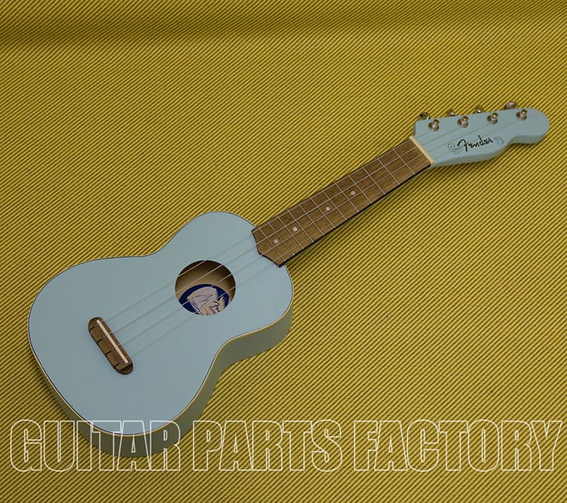 097-1610-504 Fender Venice Soprano Ukulele Walnut - Daphne Blue image 1