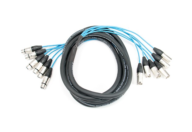 Elite Core Audio PEX615 6-Channel Fan To Fan XLR Extension Snake Cable - 15' image 1