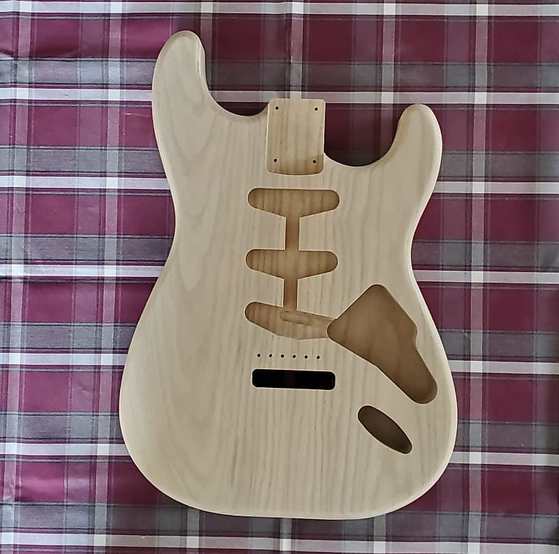 Woodtech Routing  2 pc. Sassafras Stratocaster Body - Unfinished image 1
