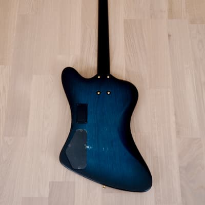 Burny ZB-85 Norio Toshiro Signature T-Bird Bass Guitar Blue