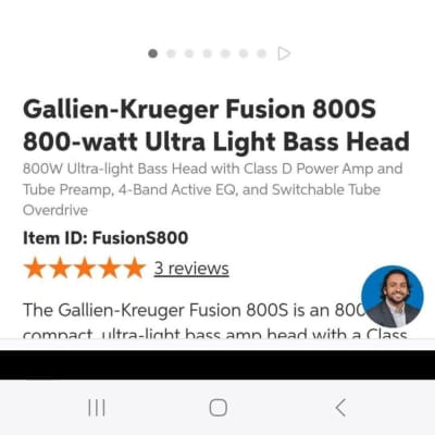 Gallien-Krueger Fusion 800S 800-Watt Ultra Light Bass Head image 6