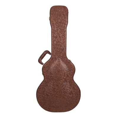 Timberidge Deluxe Shaped 12-String Traveller Acoustic Guitar Hard Case (Paisley Brown) for sale