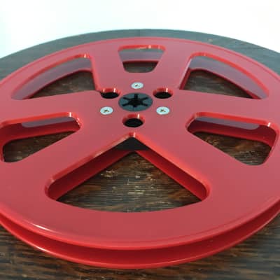 Burlington Recording 1/4 x 7 RED Scotch/ 3M Vintage Trident Plastic Reel  in White Box-6 Windows