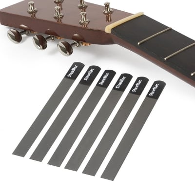 StewMac Gauged Nut Slotting File Set for Acoustic Guitar, For Medium/Heavy Strings - Set of 6 for sale
