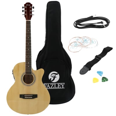 Fazley W80-SGANT Slim Auditorium Natural + Fazley Kubo A25 Electro-Acoustic Guitar Starter Pack image 2