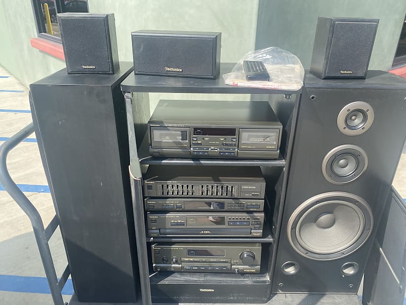 Technic stereo system with cabinet Full system 1998 Gray