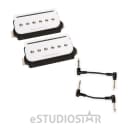 Seymour Duncan 11303-03-W SHPR-1S P-Rails Pickup - White Set with 2 Patch Cables