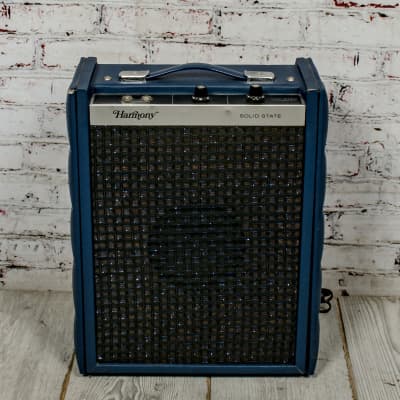 Harmony - H1516 - 1960-70's MIJ Solid State Guitar Amp, Blue - x1672 - Vintage for sale