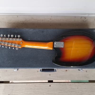Vintage Circa 1968 Vox Mando Guitar 12-String Electric Octave Guitar w/ Hardshell Case! Italy, Rare Model! image 10