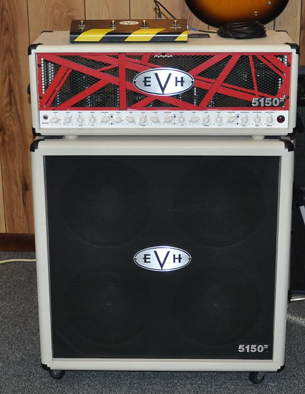 EVH 5150 III 100W 1/2 stack Ivory/Red | Reverb