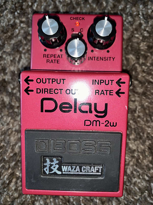 Boss DM2W Delay Waza Craft Guitar effects pedal Pink Reverb