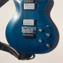 Dean Icon Flamed Top Solid Body with Floyd Rose Trans Blue Satin (ICON-FMF-TBLS)