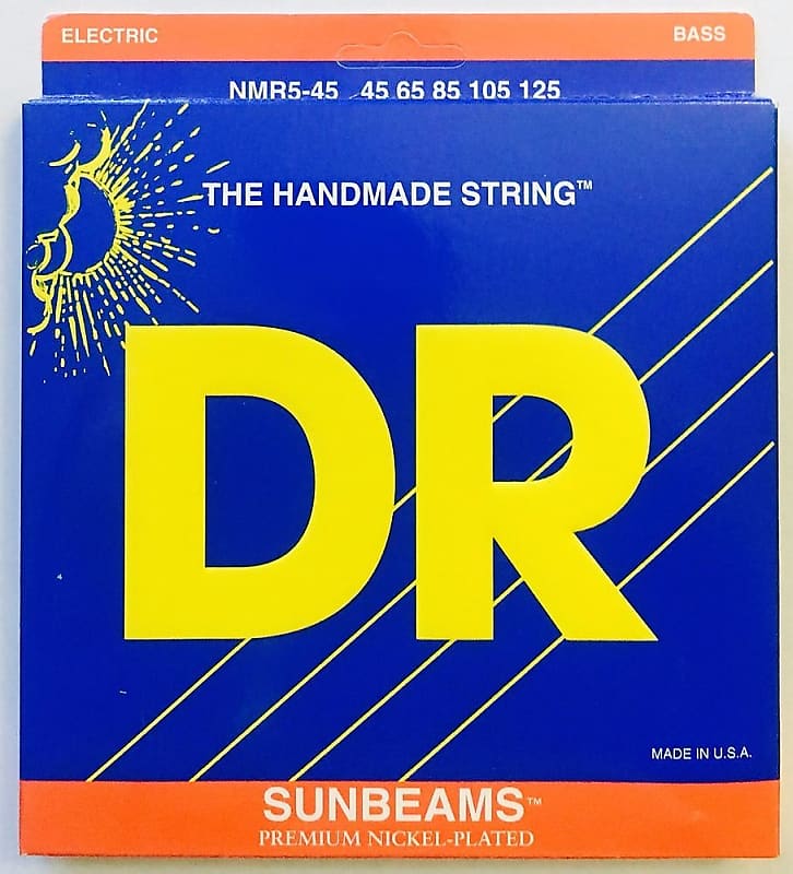 DR NMR5-45 SunBeams BASS Guitar Strings  5-string medium gauge 45-125 image 1