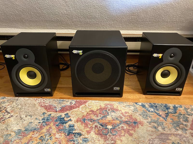 KRK Rokit 8s + Rokit 10s Subwoofer Black Reverb