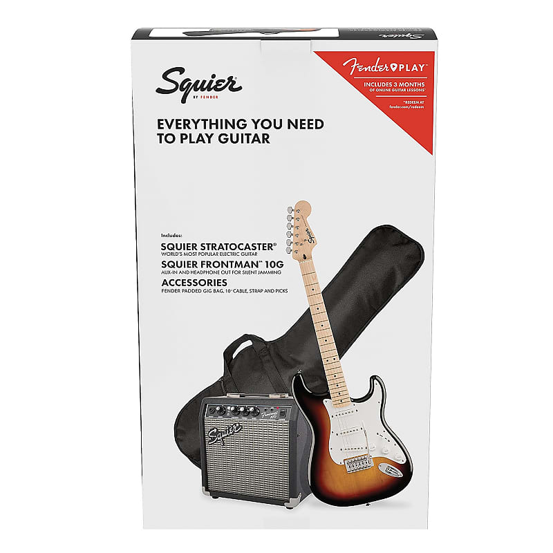 Squier Stratocaster Starter Pack with Frontman 10G Combo Amp image 3