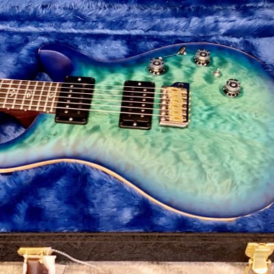 PRS Custom 24 Piezo 10 TOP Wood Library  2021 Makenna Blue signed by Paul Reed Smith image 2