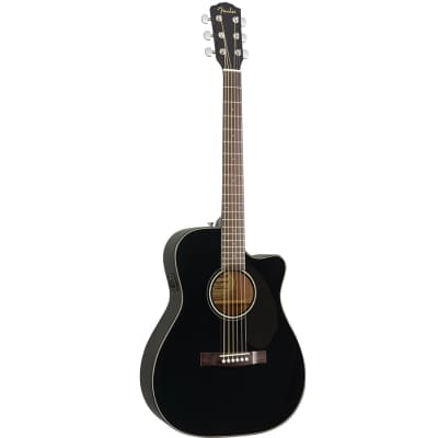 Fender CC-60SCE Concert Acoustic-Electric Guitar - Black image 2
