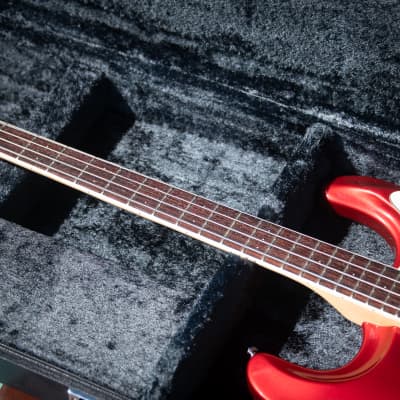 Classic 1990's Mosrite  Ventures Model '64 Vintage Reissue Bass - Candy Apple Red - Made In Japan image 13