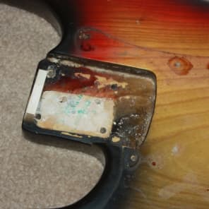 1974 1975 1976 Fender Precision Bass body sunburst lefty left-handed left hand image 3