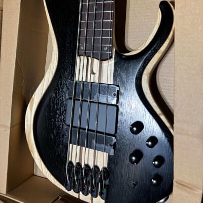 Ibanez 5-String Bass Workshop Bass Guitar - Weathered Black Low Gloss image 3