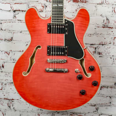Eastman 2014 T486-RD Semi-Hollow Electric Guitar, Trans Red w/ Case x5287 (USED)