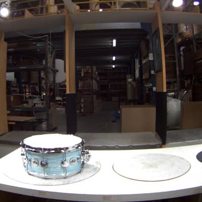 DW Collectors Maple SSC 6.5" x 14" Snare Drum w/ VIDEO! Pale Blue Oyster VLT image 8