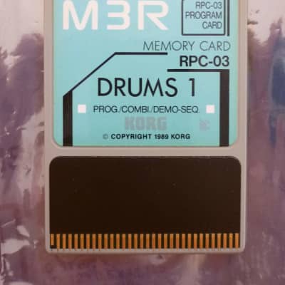 Tested Working RARE Korg RPC-03 DRUMS 1 Program/Combi ROM Memory Card RPC03 for M3R rackmount Synth module // from RSC-3S set [ use with M1 MSC-03 PCM card ] for M3-R vintage rack-mount synthesizer