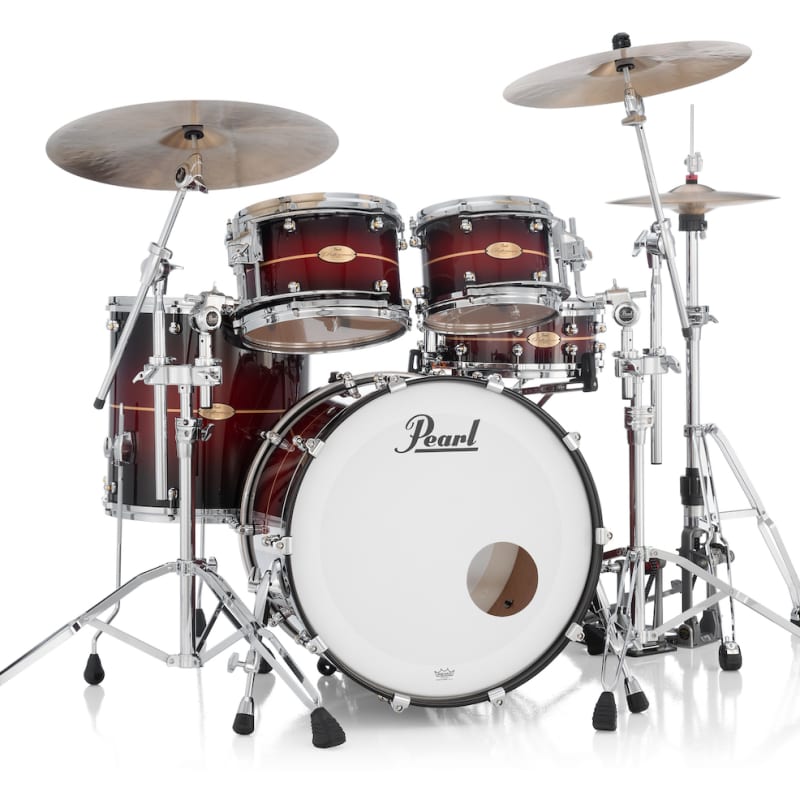 Pearl Reference One 6-Pc Shell Pack (Played by Omar Hakim) 8/10/12/14/16/22  (Red Burst Stripe) - 2112 PERCUSSION