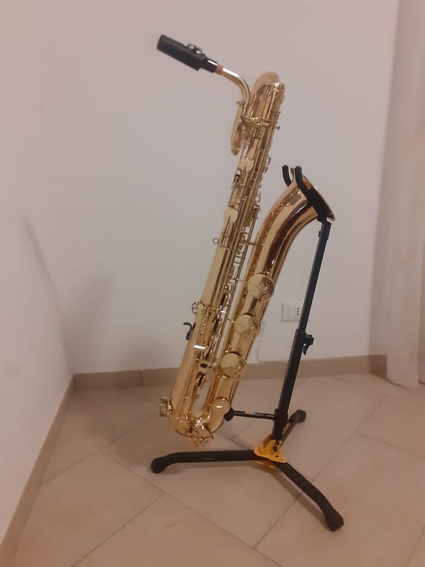 Jupiter JBS 593 baritone saxophone low A made in Taiwan. Reverb