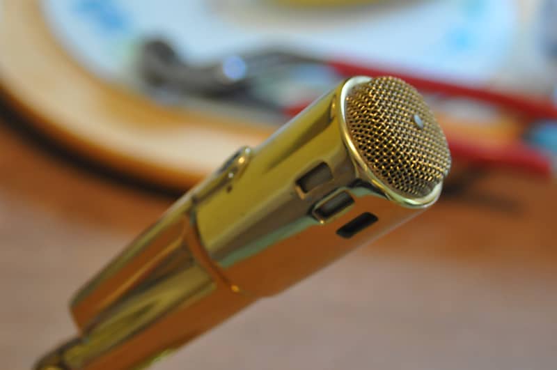Electro Voice 664 mic with 418 desk stand - GOLD plated from the factory 1960's - Gold image 1