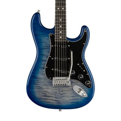 [PREORDER] Fender American Ultra Stratocaster Electric Guitar, Ebony FB, Denim Burst image 3