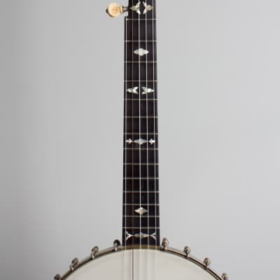 W. A. Cole  Eclipse 5 String Banjo,  c. 1892, ser. #256, black tolex hard shell case. image 8