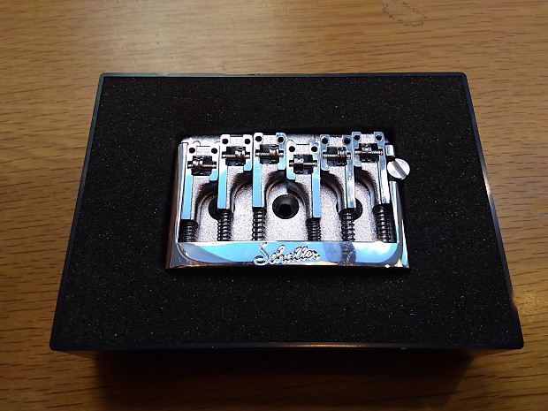 Schaller Non Tremolo Brass Roller Bridge fixed hardtail Chrome 3D6 