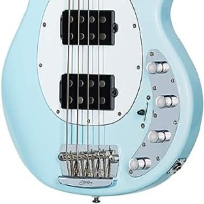 Sterling by Music Man StingRay Ray34HH 4-String Electric Bass Guitar Daphne Blue image 5